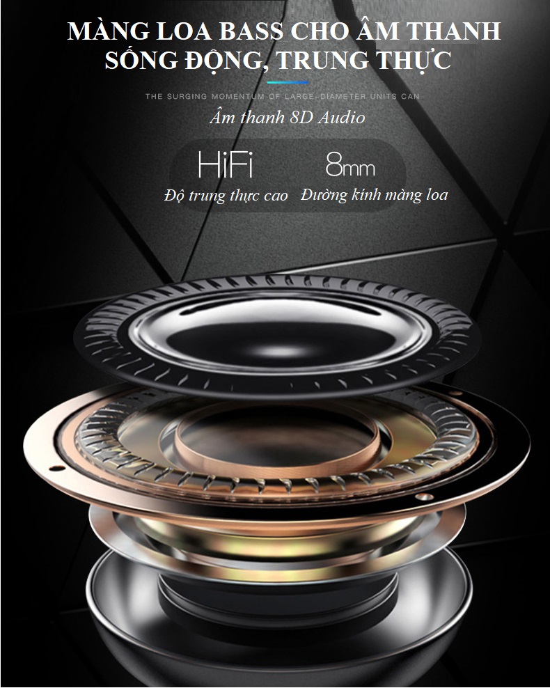 Tai Nghe Bluetooth 5.0, Đèn Led Phát Sáng Huqu B39 - Ảnh 7