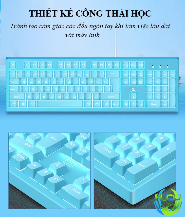 bàn phím có có đèn độc đáo Huqu X616