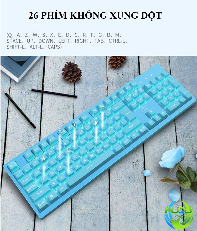bàn phím có có đèn độc đáo Huqu X616