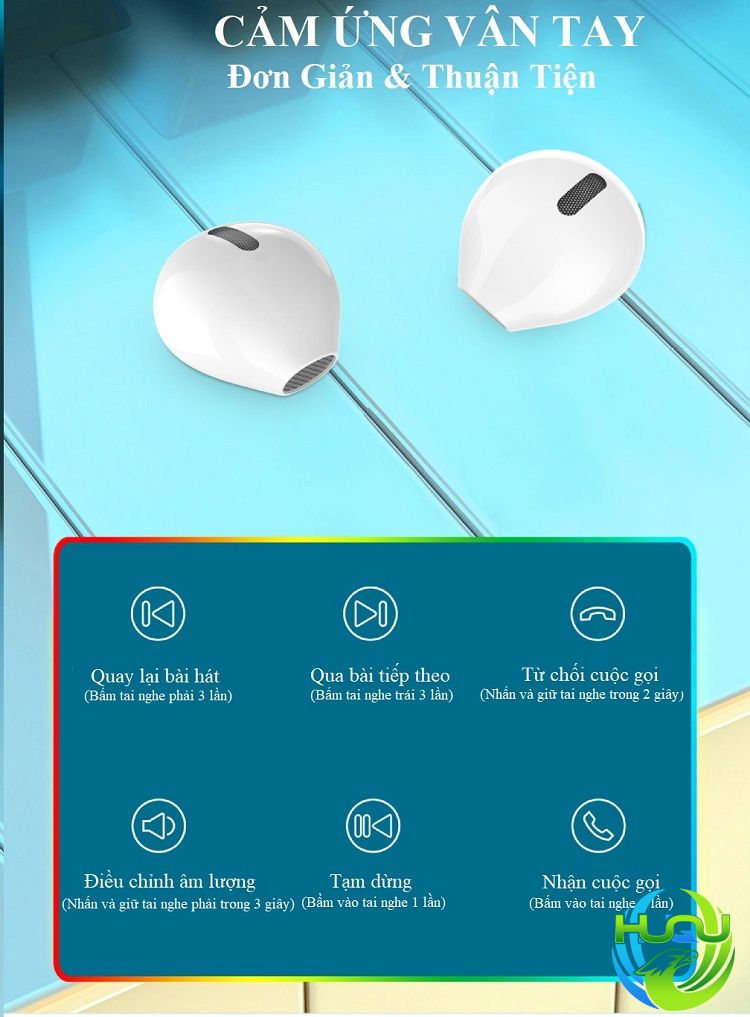 tai nghe nhét tai đa năng HQ-X6DS- Cảm ứng vân tay