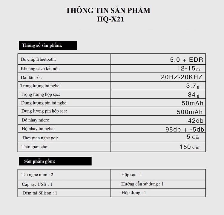 Tai Nghe Nhét Tai Mini HQ–X21- Âm Thanh HD - Ảnh 22