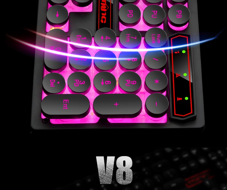 Bàn phím Giả Cơ Có Dây Cá Tính Huqu V8 - Ảnh 12