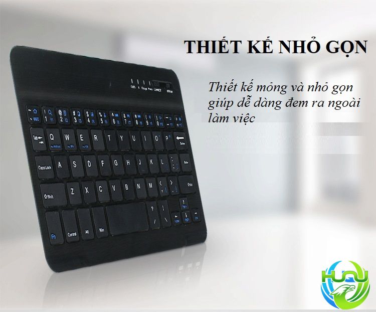 bàn phím bluetooth mini thời trang huqu F8S- thiết kế nhỏ gọn