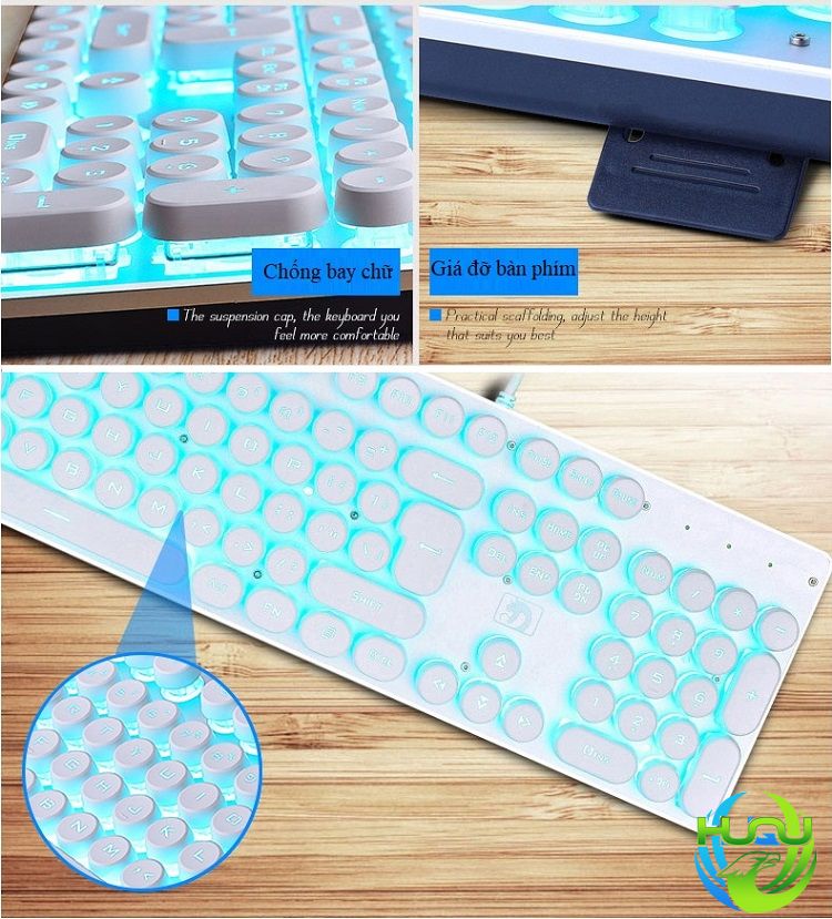 Bàn phím giả cơ chuyên game Huqu K100