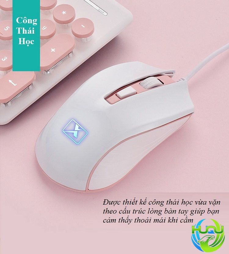 Bộ bàn phím chuột có dây độc đáo Huqu N518