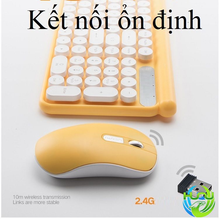 bộ bàn phím chuột không dây phiên bản sạc Huqu LT400 kết nối ổn định