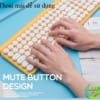 bộ bàn phím chuột không dây phiên bản sạc Huqu LT400- thoải mái dễ sử dụng