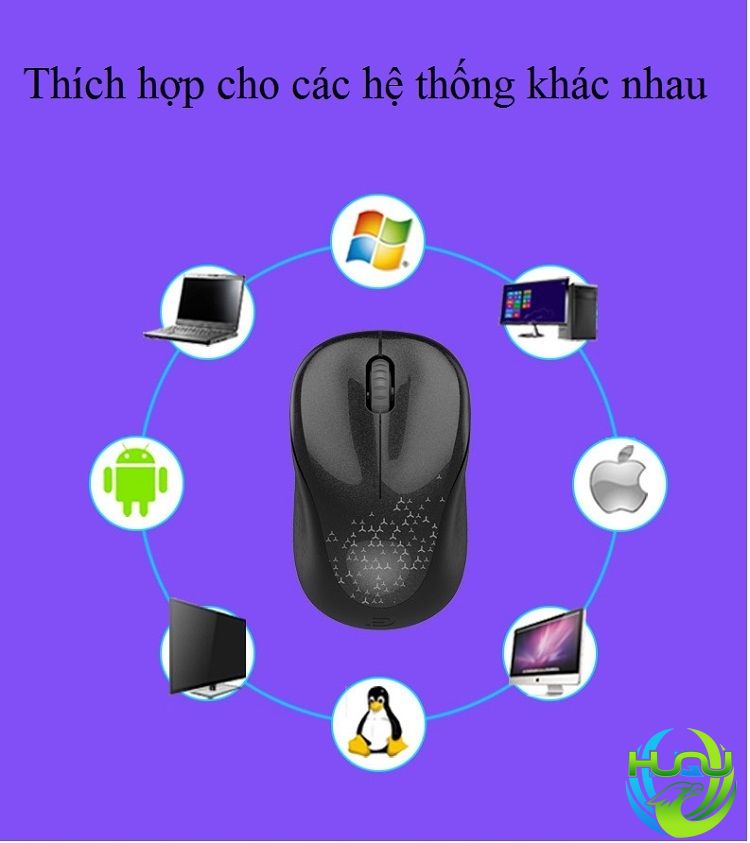 - Chuột không dây phong cách trẻ trung HQ-V10 - Tương thích nhiều hệ điều hành