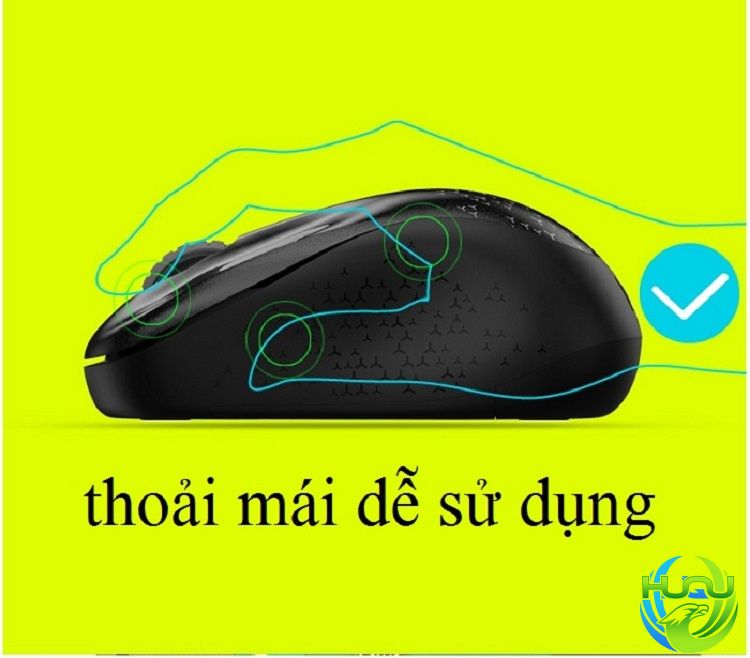 - Chuột không dây phong cách trẻ trung HQ-V10 - Thiết kế thoải mái dễ sử dụng
