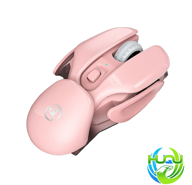 chuột không dây sạc điện độc đáo Huqu T37 _ Màu Hồng