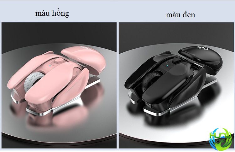 chuột không dây sạc điện độc đáo Huqu T37- 2 Màu lựa chọn
