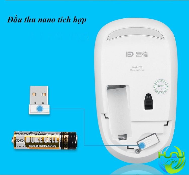 chuột không dây siêu mỏng cao cấp HQ-V8