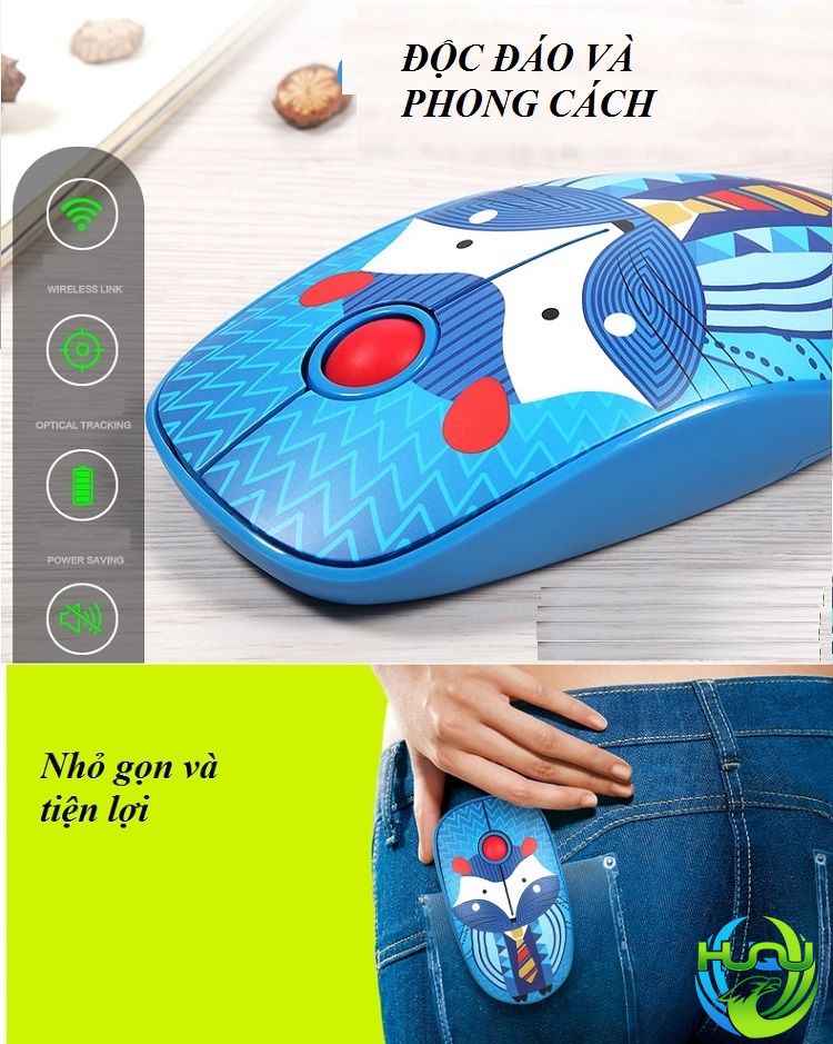 chuột không dây siêu mỏng cao cấp HQ-V8- Nhỏ gọn