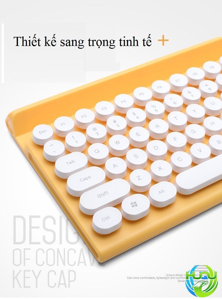 Combo bàn phím chuột không dây Huqu LT500- Thiết kế sang trọng