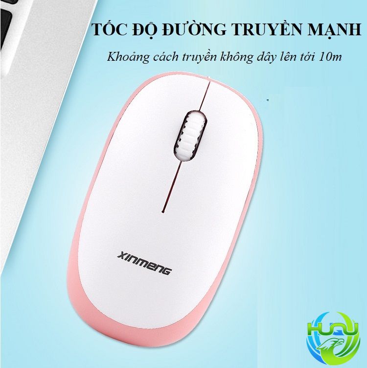 Combo bàn phím chuột không dây thời trang huqu N520 - Tốc độ truyền mạnh ổn định