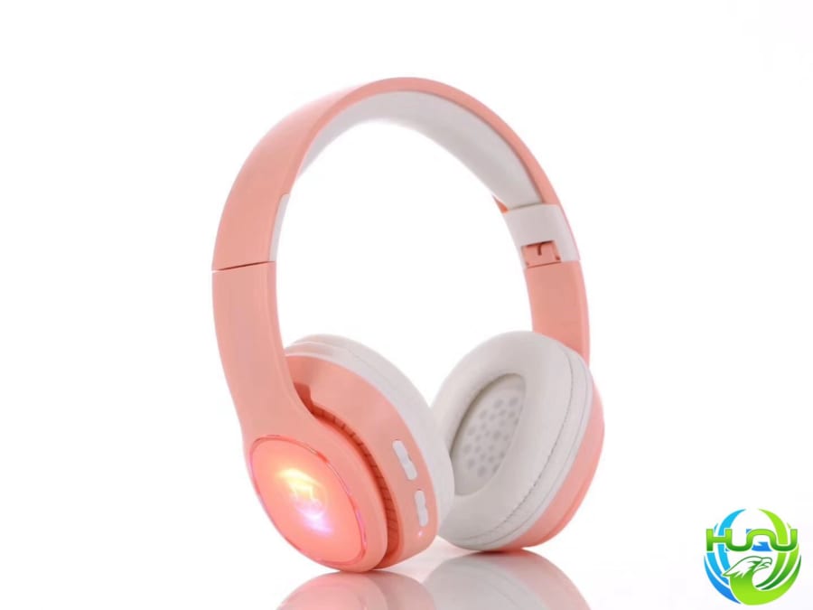 tai nghe bluetooth thời trang mới Huqu BT-K6131- màu hồng