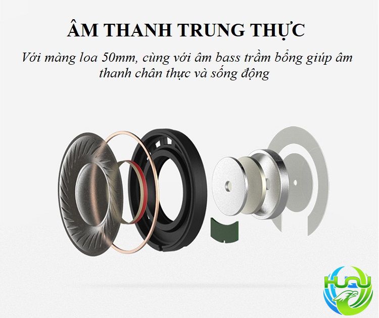 tai nghe có dây cao cấp Huqu KH-A102- âm thanh trung thực