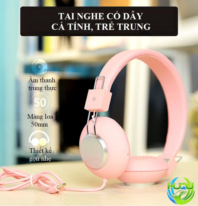 tai nghe có dây cao cấp Huqu KH-A102- cá tính trẻ trung