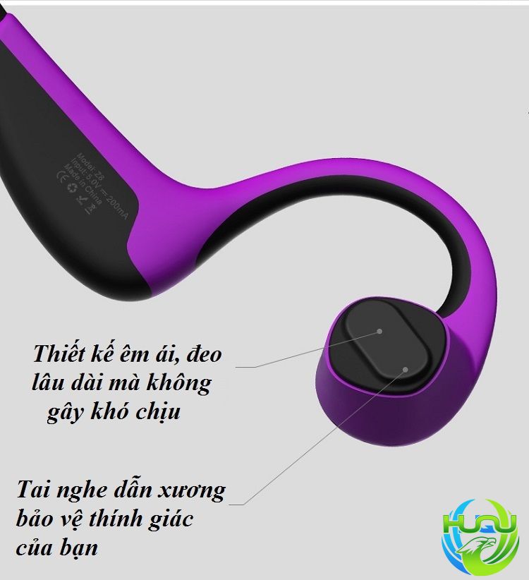 Tai nghe dẫn truyền xương cao cấp Huqu Z8- thiết kế thoải mái khi đeo