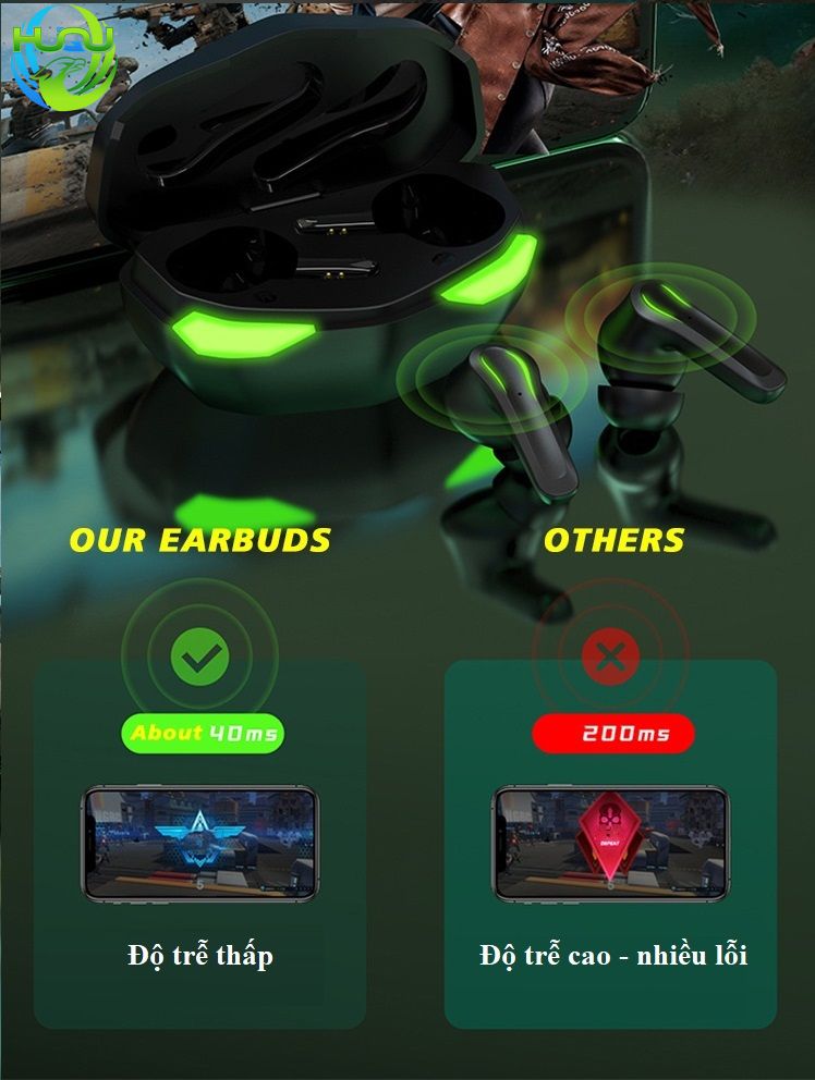 tai nghe gaming 2 mắt cực ngầu Huqu HQ-G1