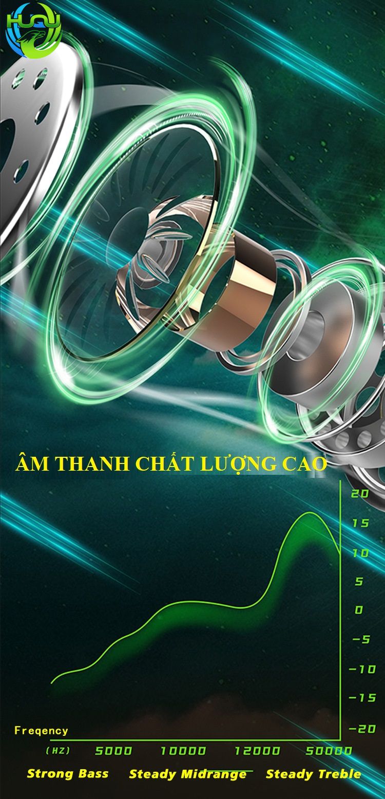 tai nghe gaming 2 mắt cực ngầu Huqu HQ-G1- Âm thanh chất lượng cao