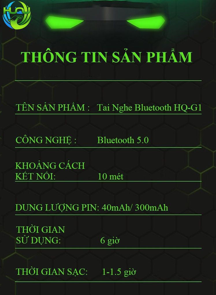 tai nghe gaming 2 mắt cực ngầu Huqu HQ-G1- Thông tin sản phẩm