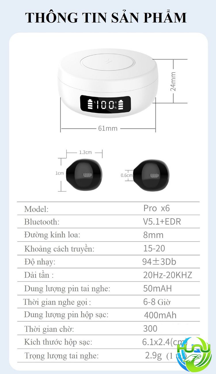 tai nghe nhét tai đa năng HQ-X6DS- Thông Tin Sản Phẩm