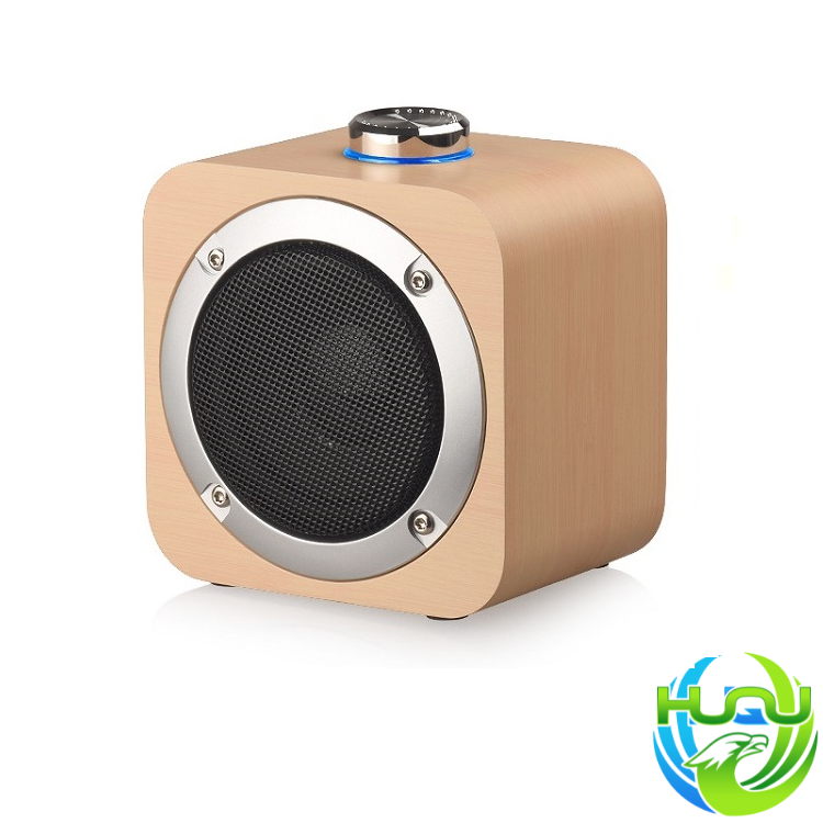 Loa Bluetooth Mini Bằng Gỗ Phong Cách Retro - Vân gỗ nhạt