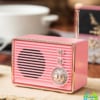 Loa bluetooth siêu trầm thiết kế cổ điển HQ-M10- Màu Hồng