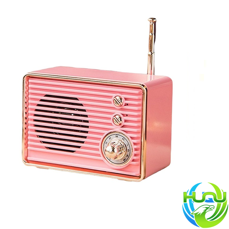 Loa bluetooth siêu trầm thiết kế cổ điển HQ-M10- Màu Hồng