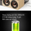 Loa Đôi Bluetooth Vân Gỗ Sang Trọng HQ-W5- Dung lượng pin lớn