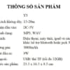 Loa bluetooth xách tay thời trang HQ-Y3- Thông Số Sản Phẩm