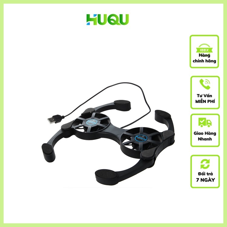 Quạt Tản Nhiệt Máy Tính Hình Bạch Tuộc Huqu HQ-11 – Có Thể Gập Gọn