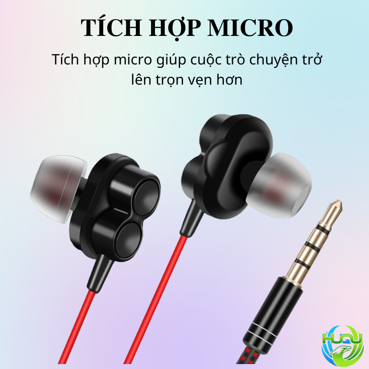 Tai Nghe Nhét Tai Có Dây Truyền Thống Huqu A88 - Tích Hợp Micro