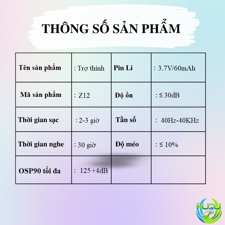 Tai nghe trợ thính cho người già Huqu Z12