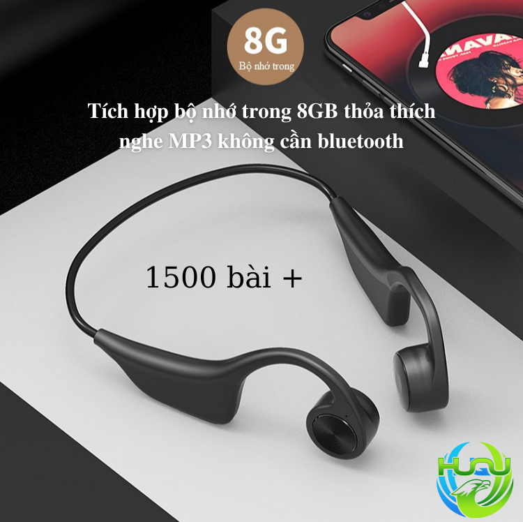 Tai Nghe Dẫn Xương Không Dây Huqu B3– Bộ Lưu Trữ 8GB