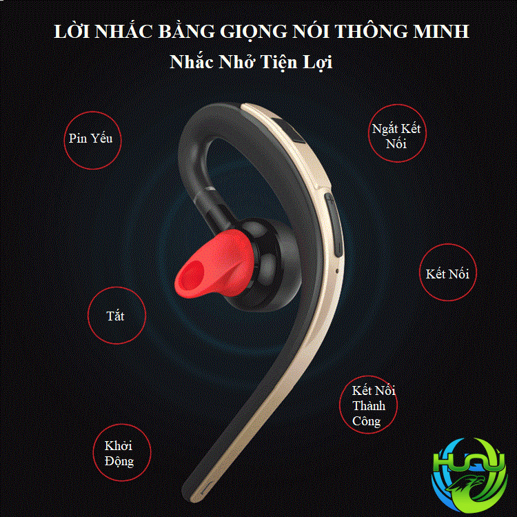 Tai Nghe Bluetooth Móc Tai HQ-S30 – Xoay 270 Độ