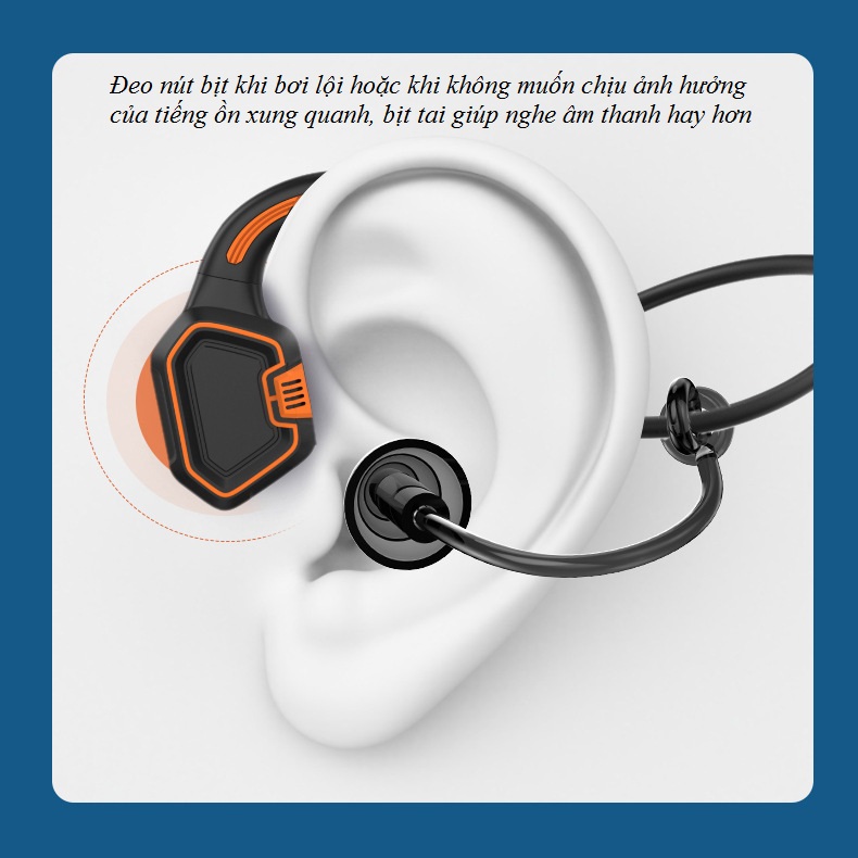 Tai Nghe Bơi Lội IP68, Công Nghệ Truyền Xương Huqu Openear wave - Ảnh 7