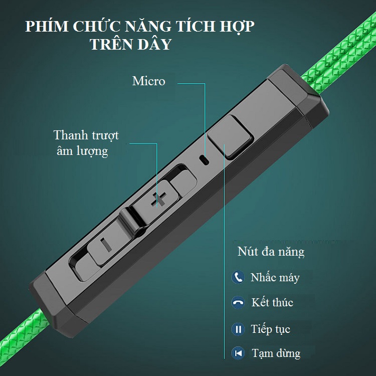 phím chức năng trên dây