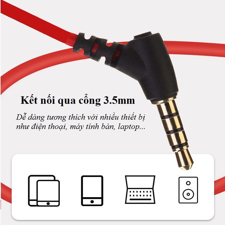 kết nối qua cổng 3.5mm