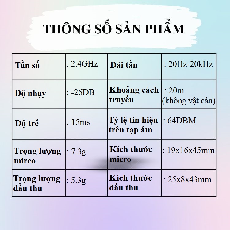 thông số sản phẩm