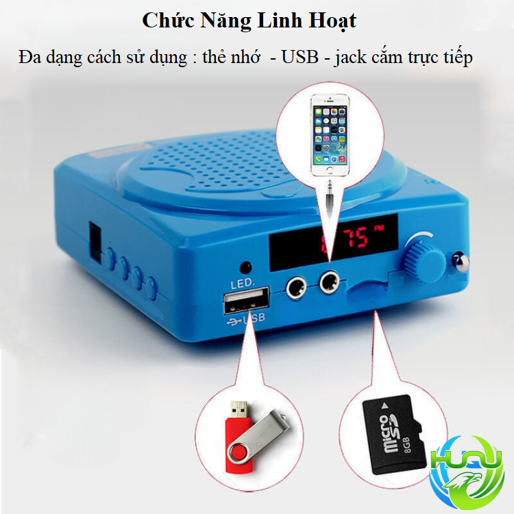 loa mic trợ giảng đa chức năng hq03 - chức năng linh hoạt